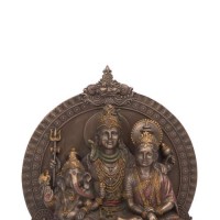 Lord Shiva Family Resin Statue 10inch