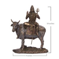 Lord Shiva With Nandi Resin Statue 10inch