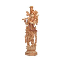 Lord Krishna Marble Standing Statue 16inch