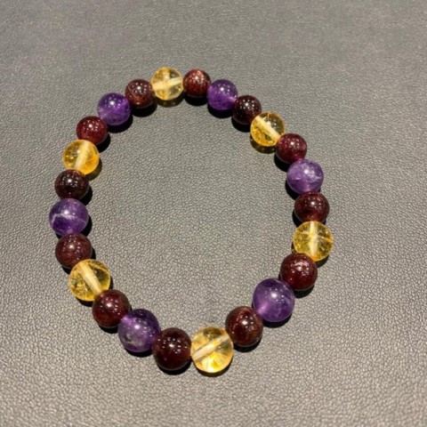 Amethyst, Garnet and Citrine Bracelet