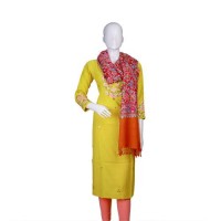 Self Weaving Pashmina Kani Border Shawl 